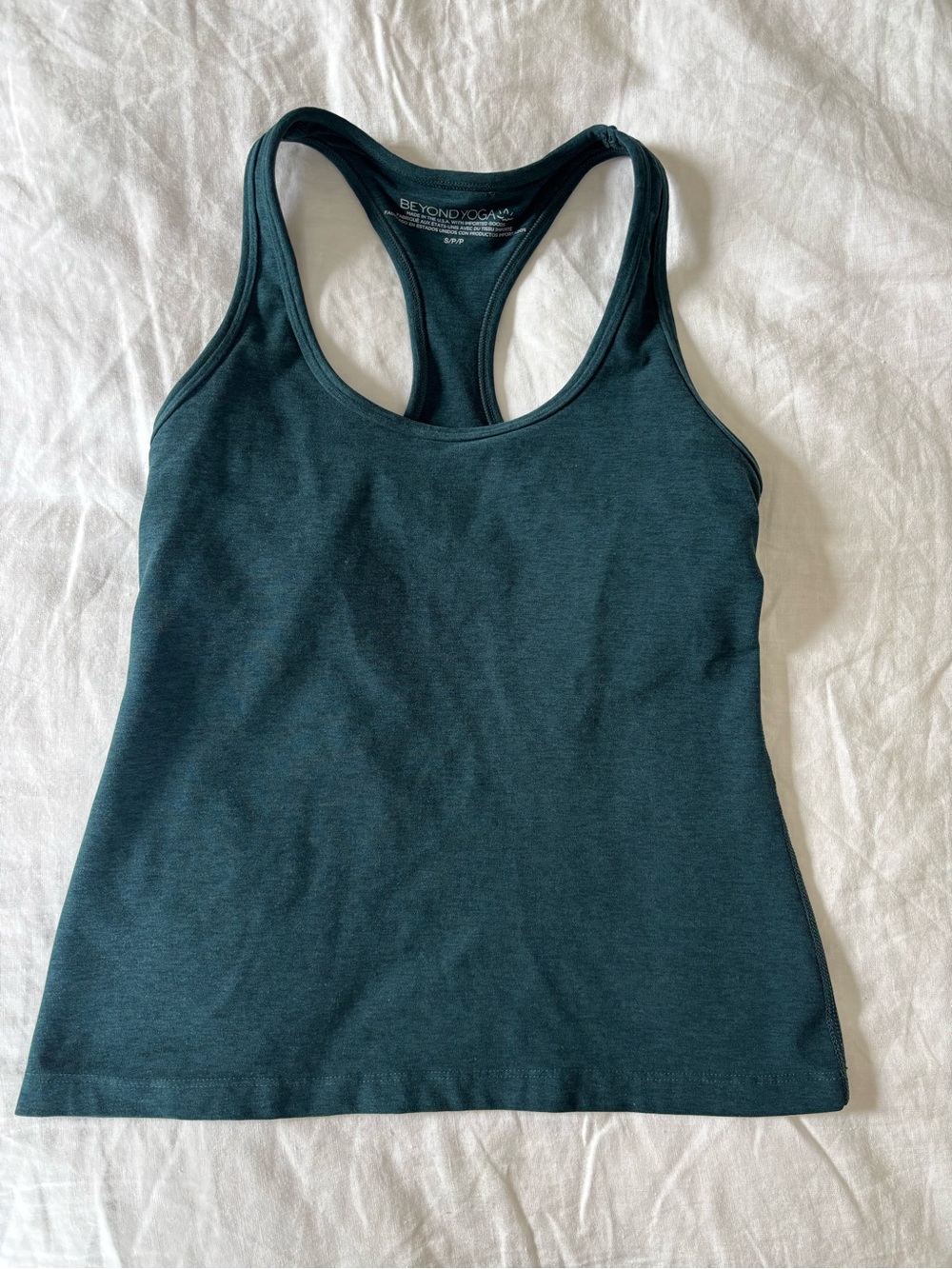 Beyond Yoga Teal Racerback Tank Top